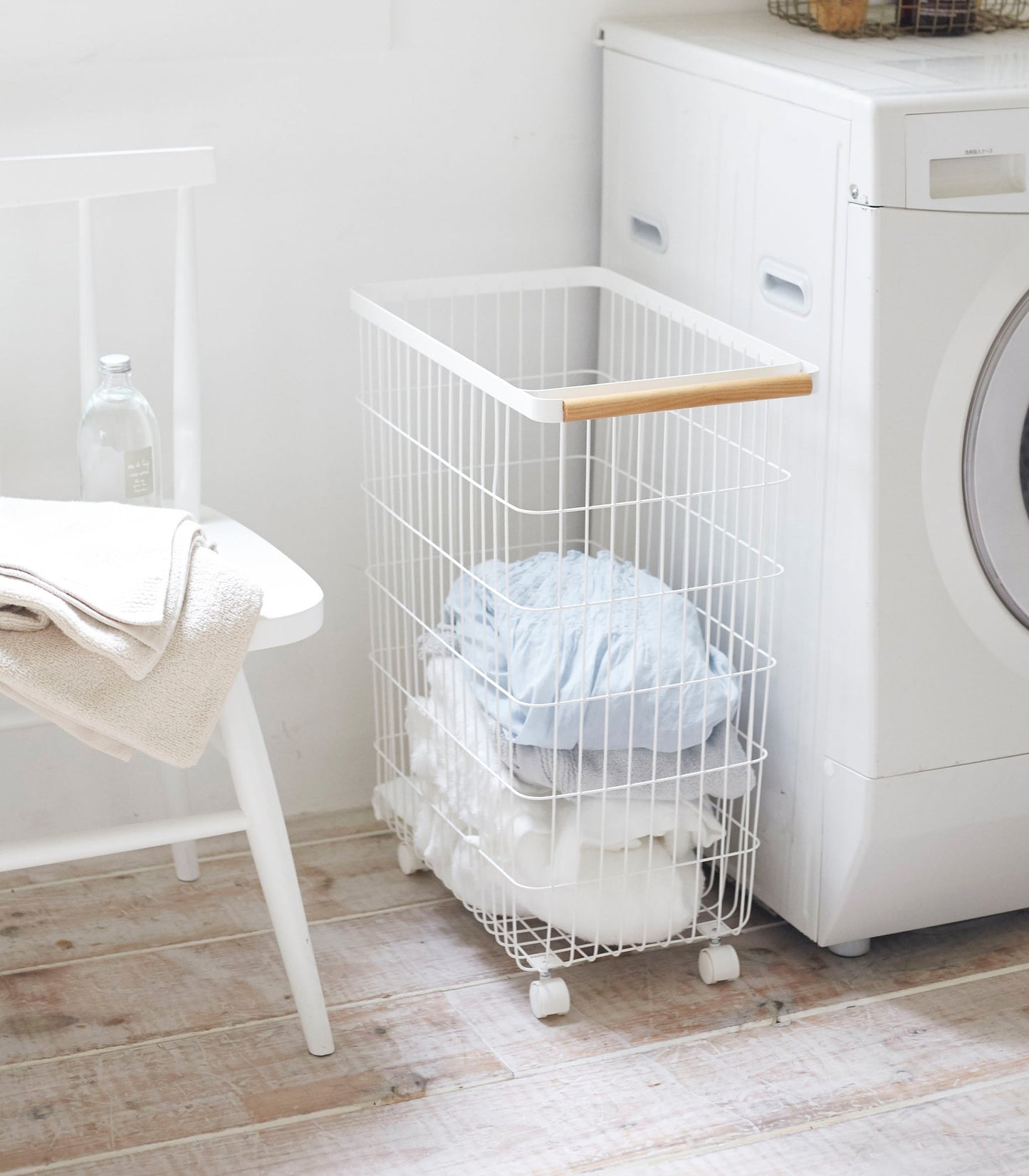 Rolling Wire Laundry Basket - Laundry & Utility