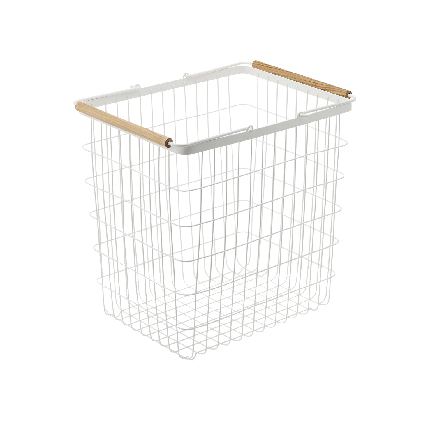 Steel & Wood Wire Basket - Laundry & Utility