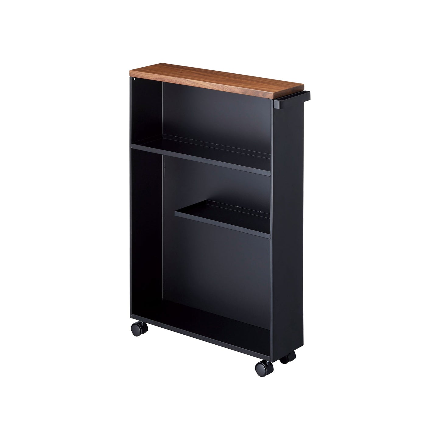Slim Rolling Storage Cart with Wood Top - Kitchen Calm