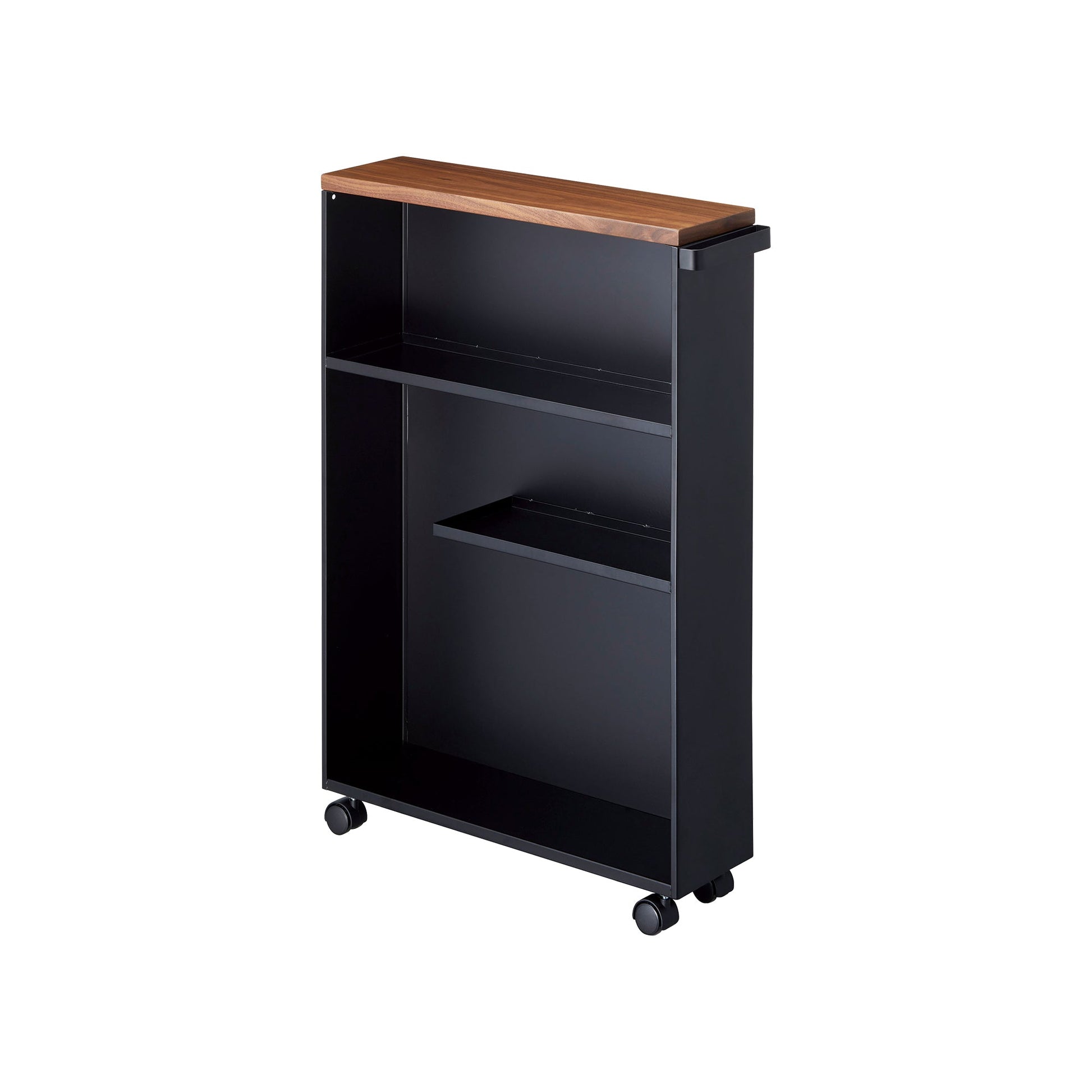 Slim Rolling Storage Cart with Wood Top - Kitchen Calm