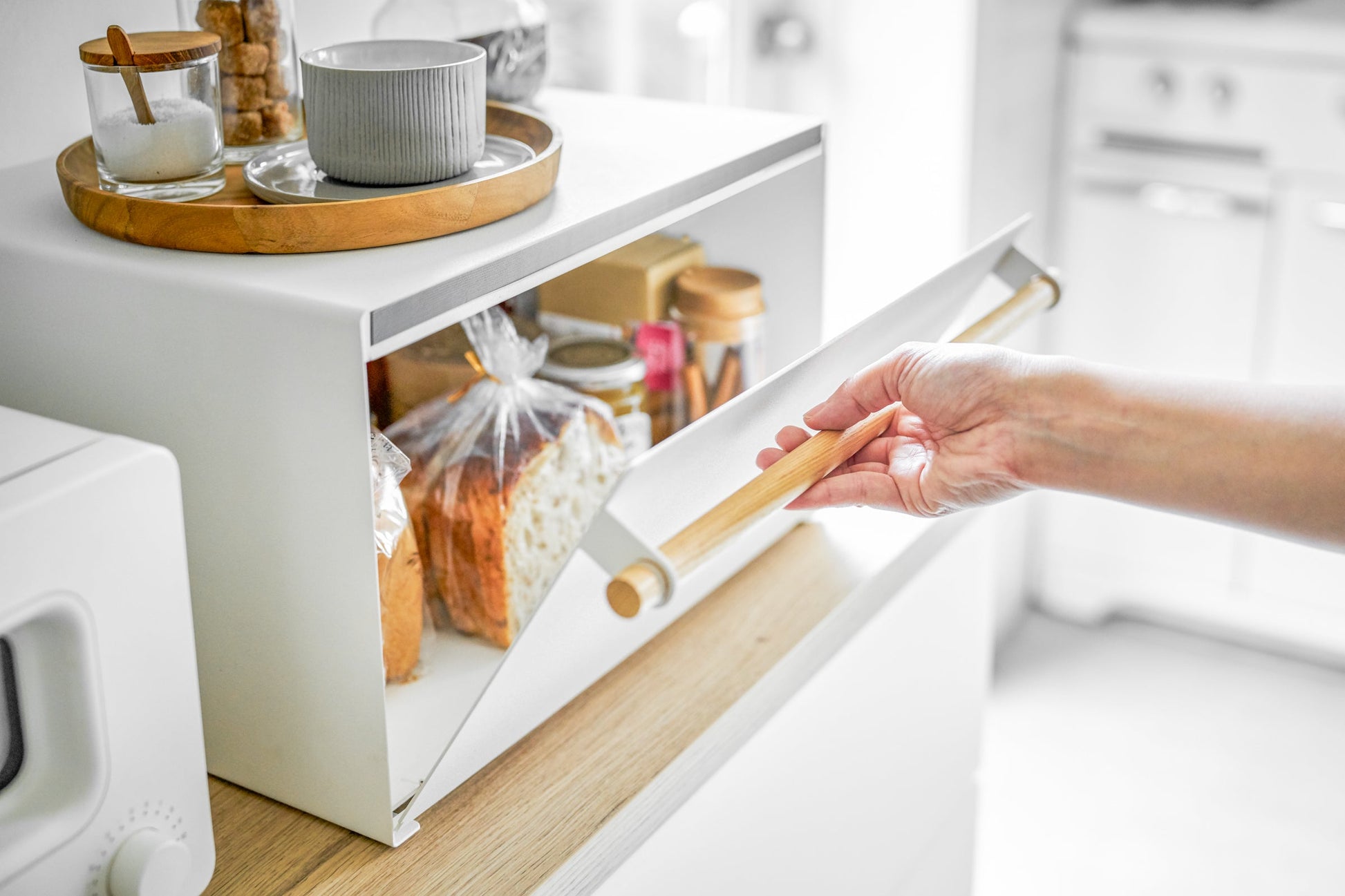 Steel & Wood Bread Box - Kitchen Calm