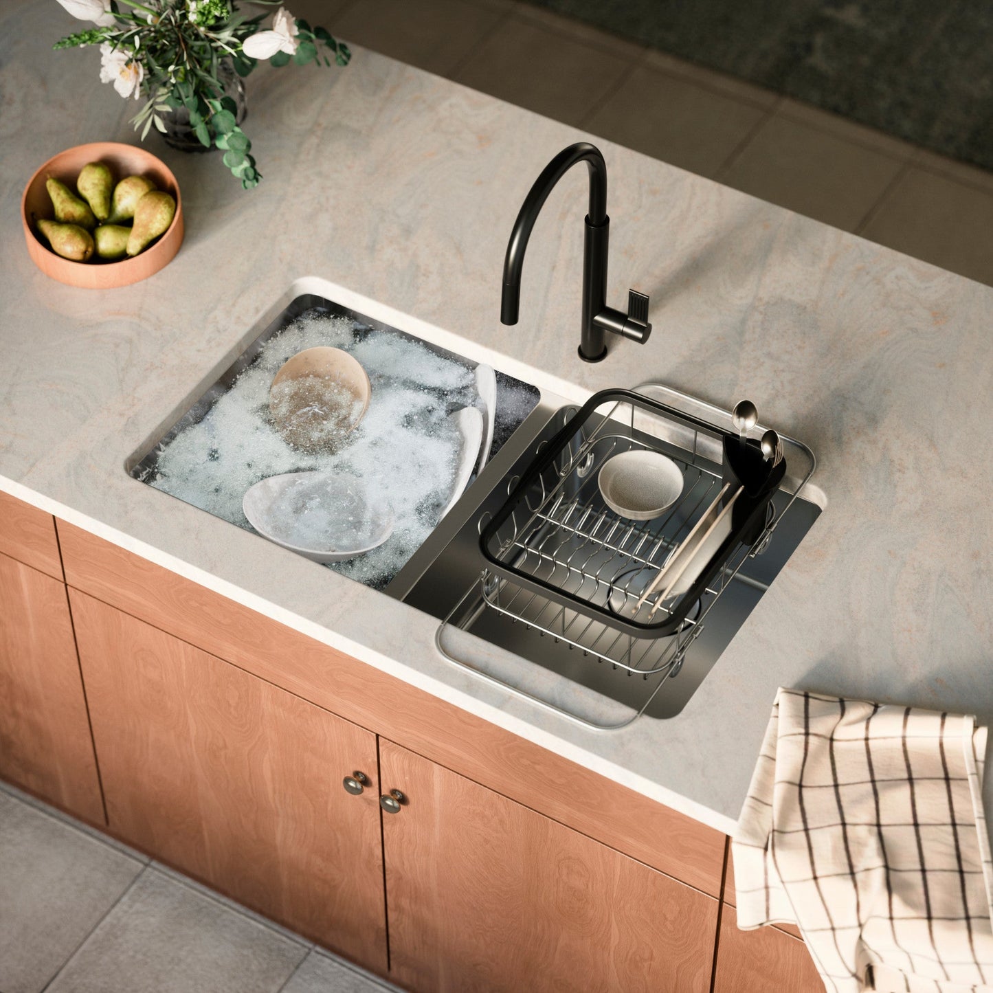 Multi-Use Sink Dish Rack - Kitchen Calm