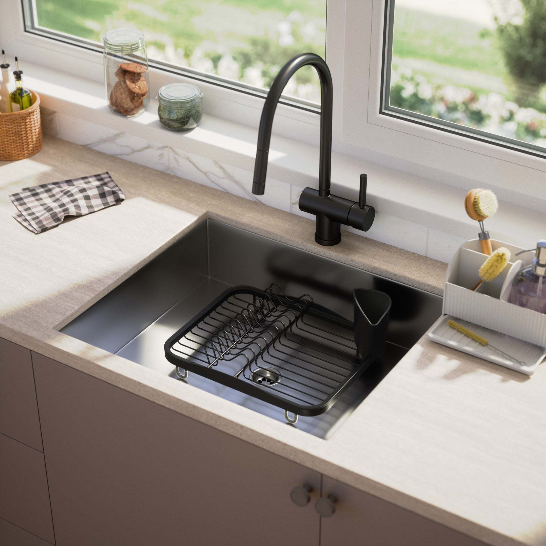 Compact Sink Dish Rack - Kitchen Calm