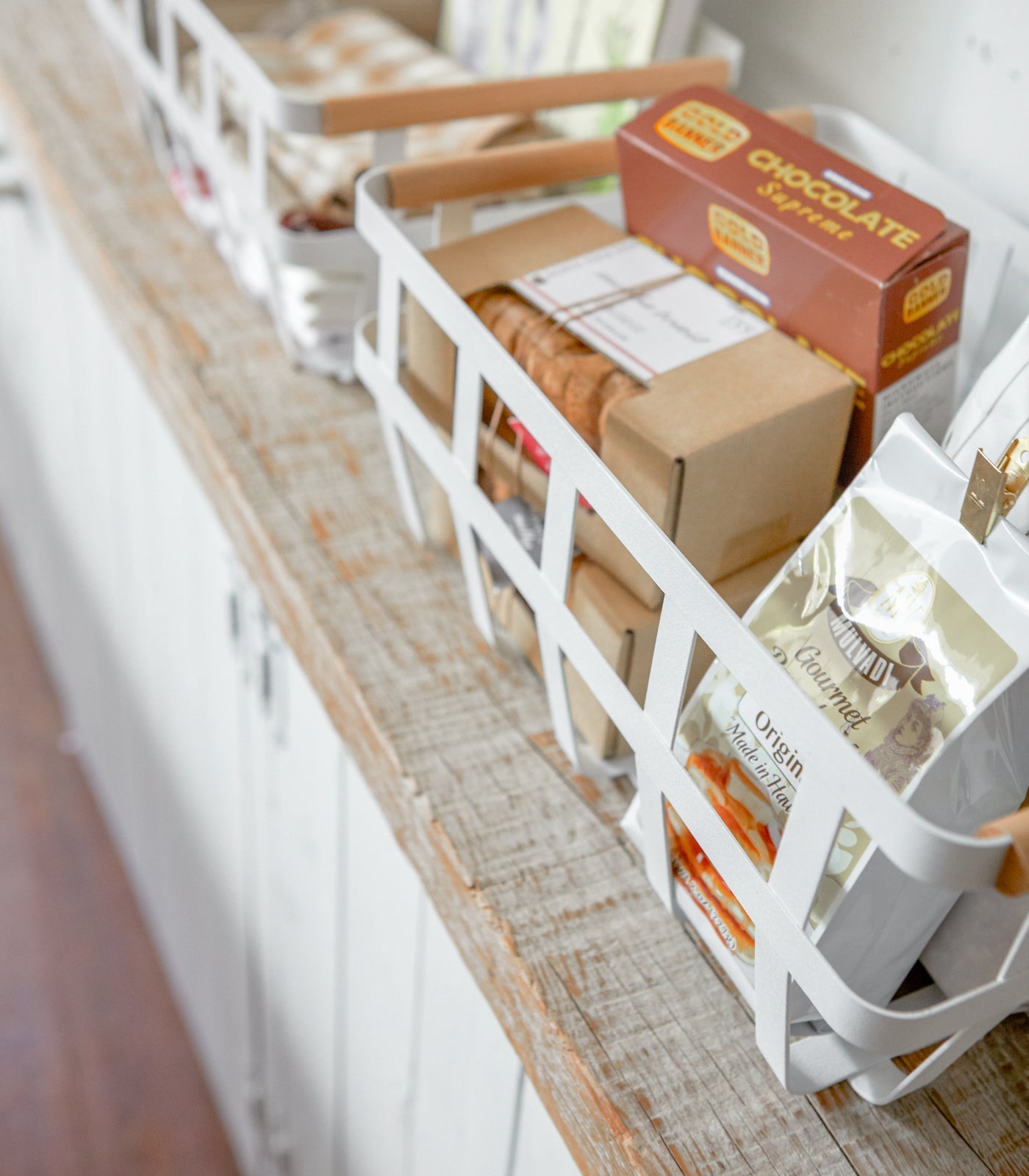 Steel & Wood Storage Basket - Laundry & Utility
