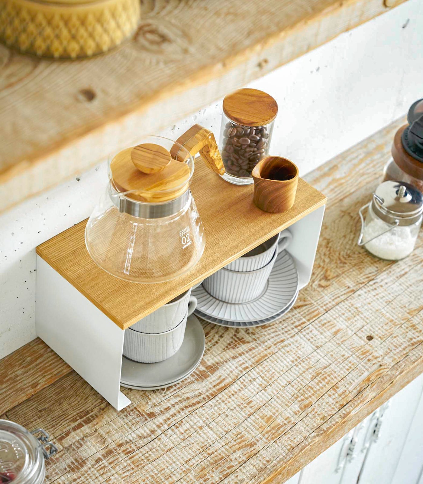 Steel & Wood Stackable Countertop Shelf - Neat Corners