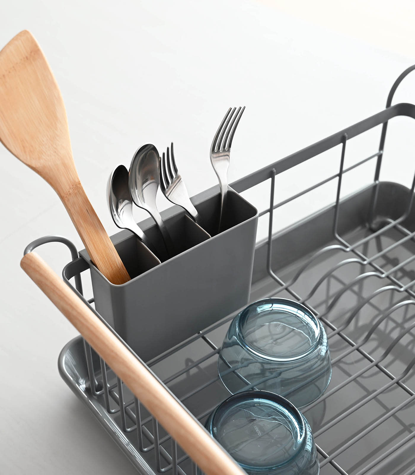 Steel & Wood Dish Drying Rack - Kitchen Calm