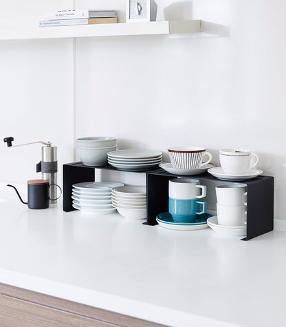 Stackable Countertop Shelf Riser - Neat Corners