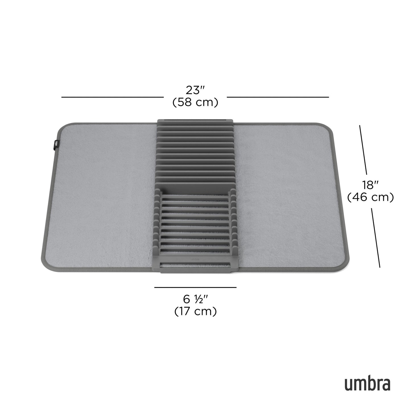 Foldable Dish Drying Rack with Mat - Kitchen Calm