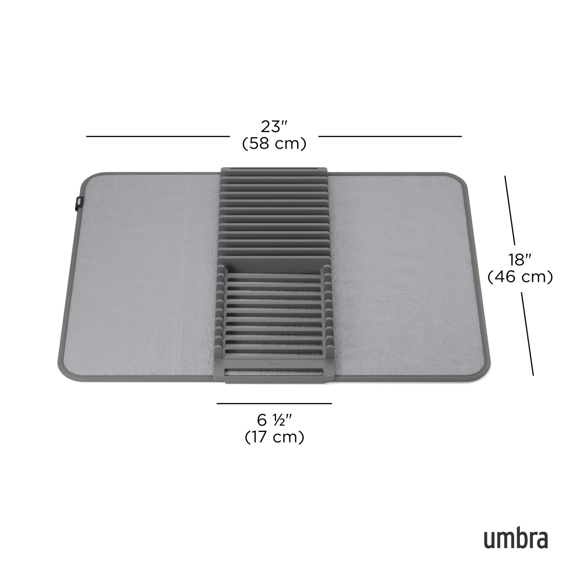 Foldable Dish Drying Rack with Mat - Kitchen Calm