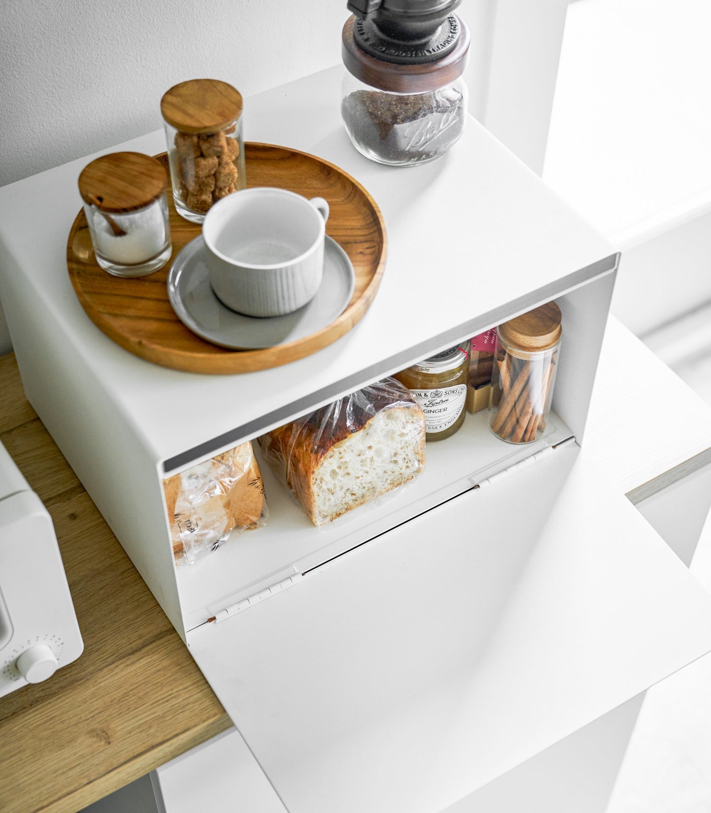 Steel & Wood Bread Box - Kitchen Calm