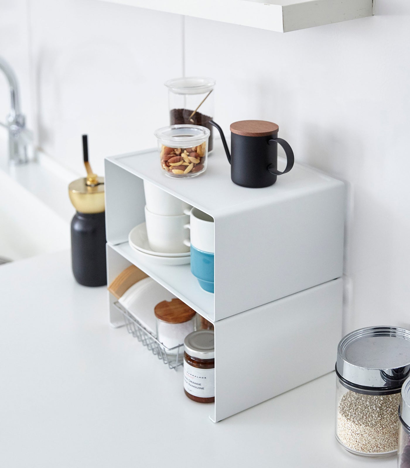 Stackable Countertop Shelf Riser - Neat Corners