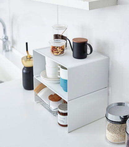 Stackable Countertop Shelf Riser - Neat Corners