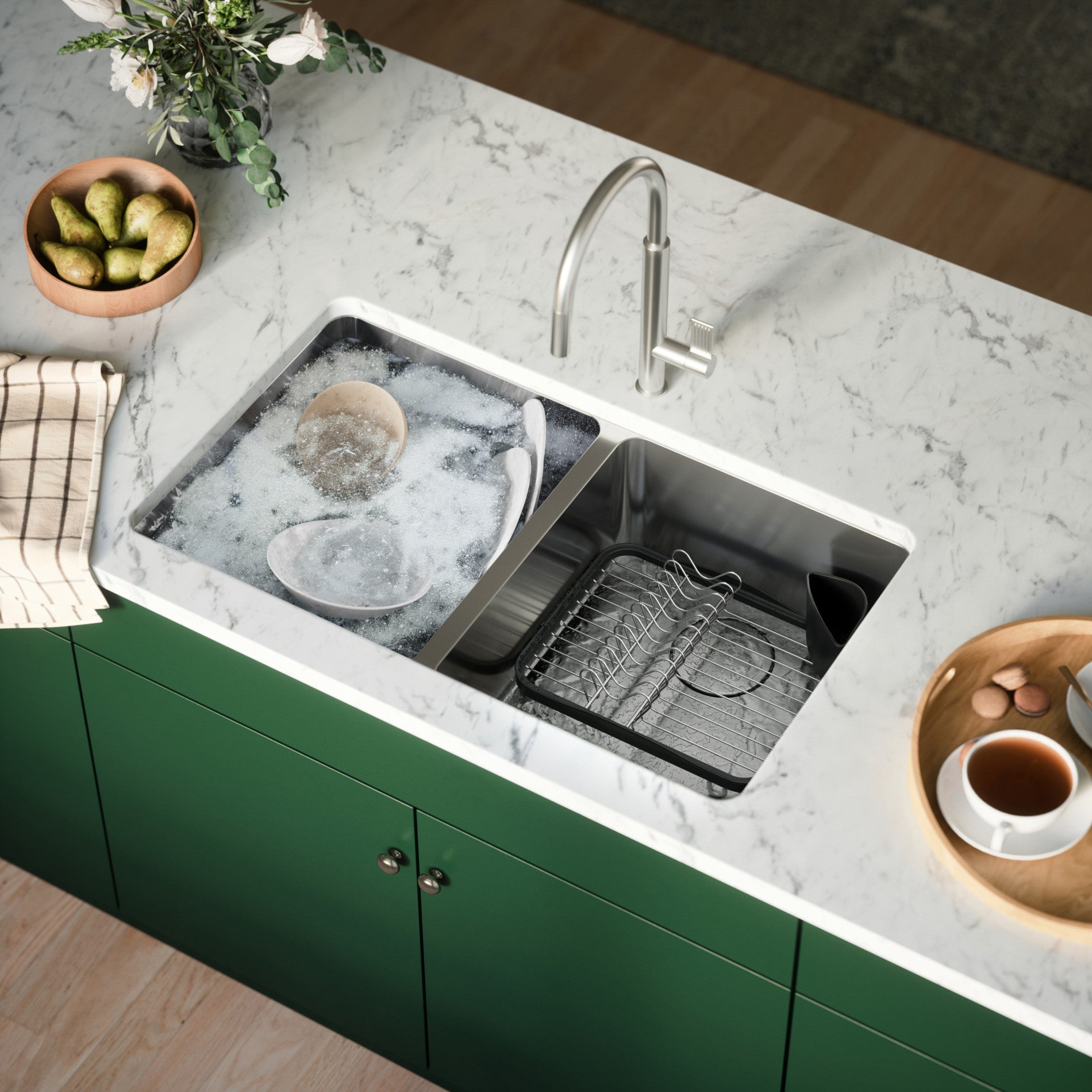 Compact Sink Dish Rack - Kitchen Calm