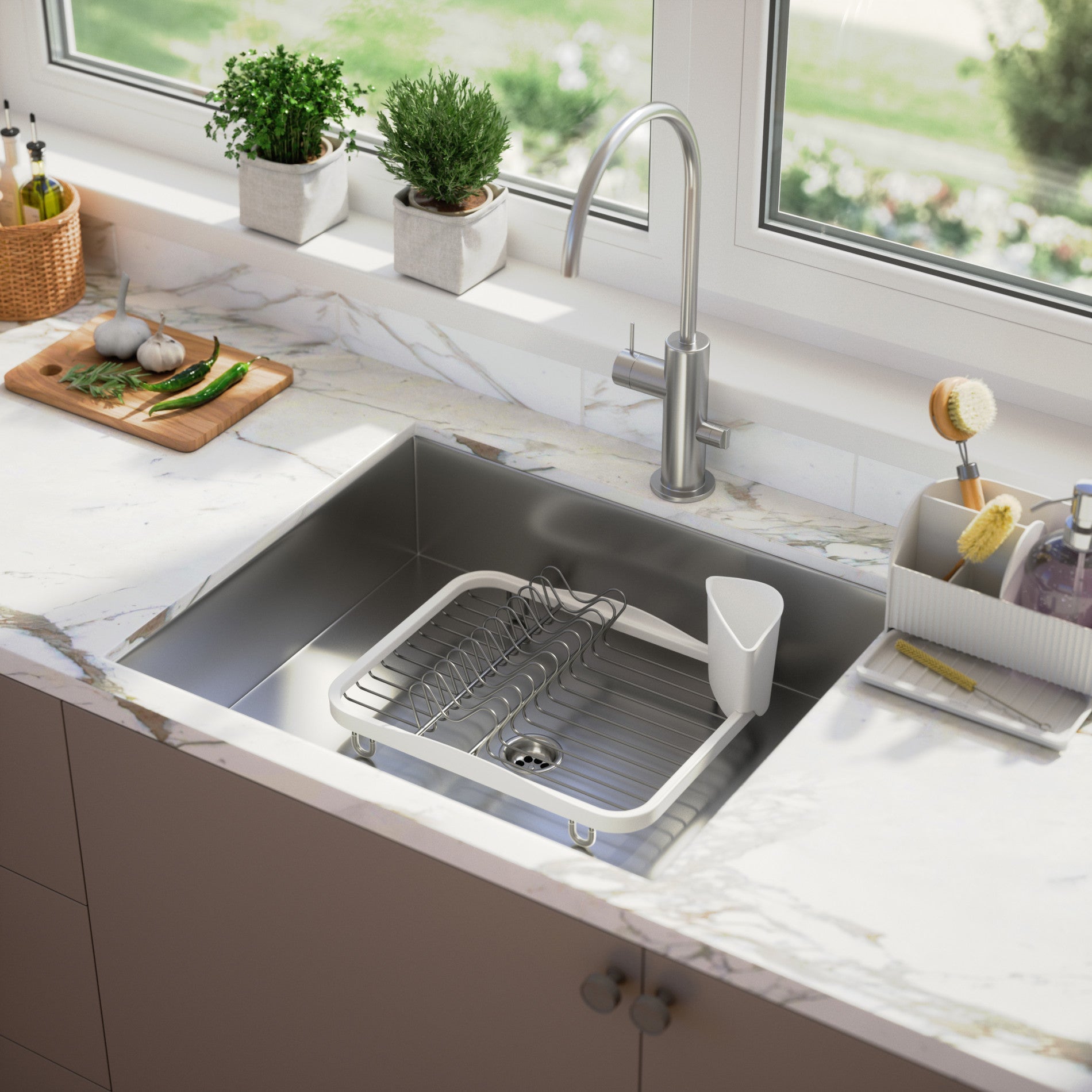 Compact Sink Dish Rack - Kitchen Calm