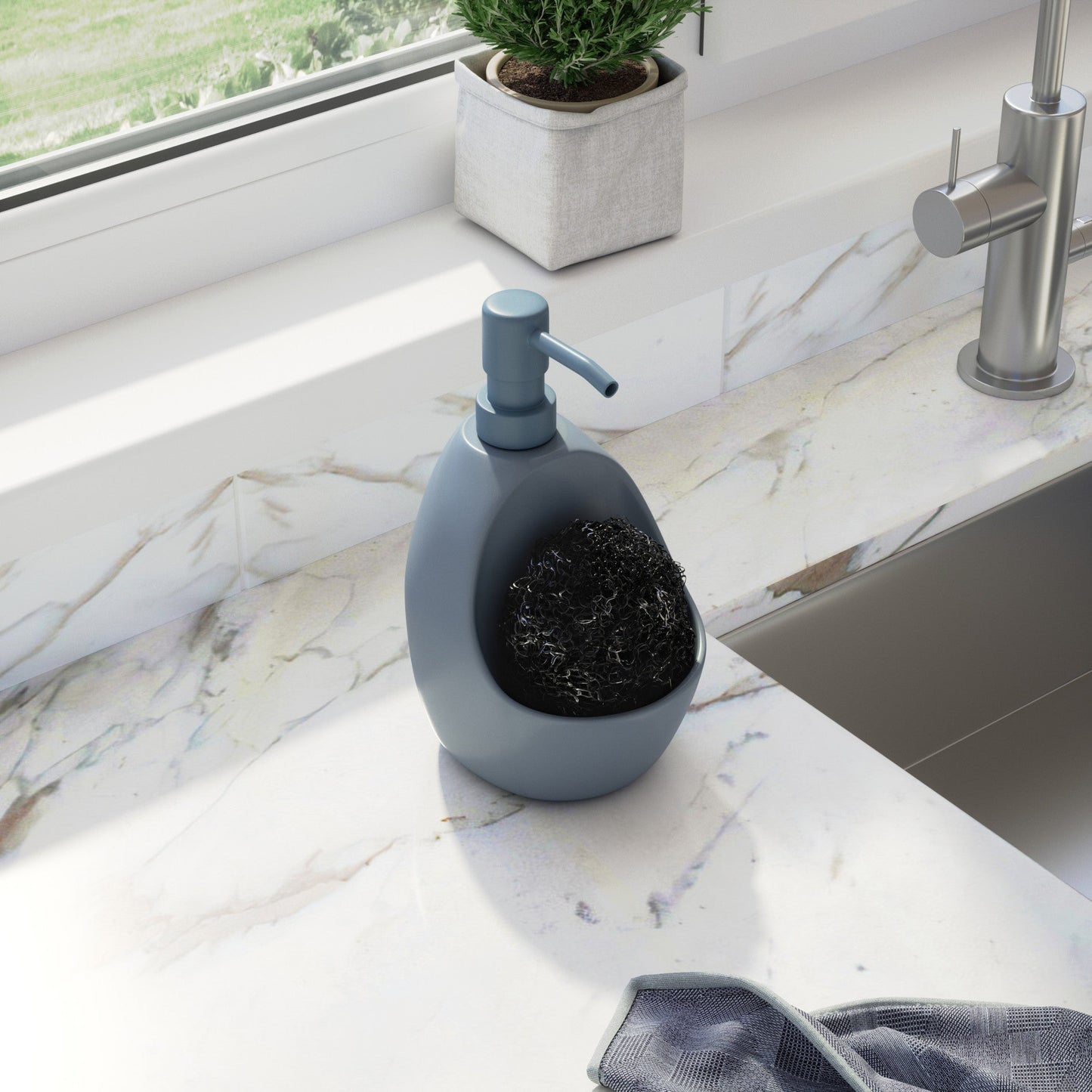 Soap Pump & Sponge Caddy - Bathroom Reset