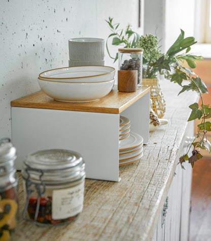 Steel & Wood Stackable Countertop Shelf - Neat Corners