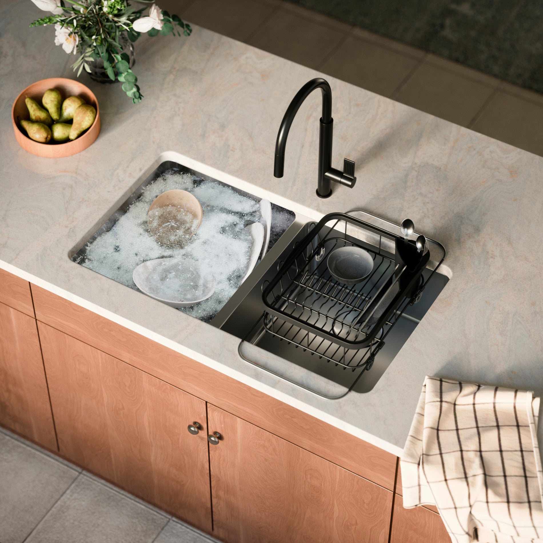 Multi-Use Sink Dish Rack - Kitchen Calm