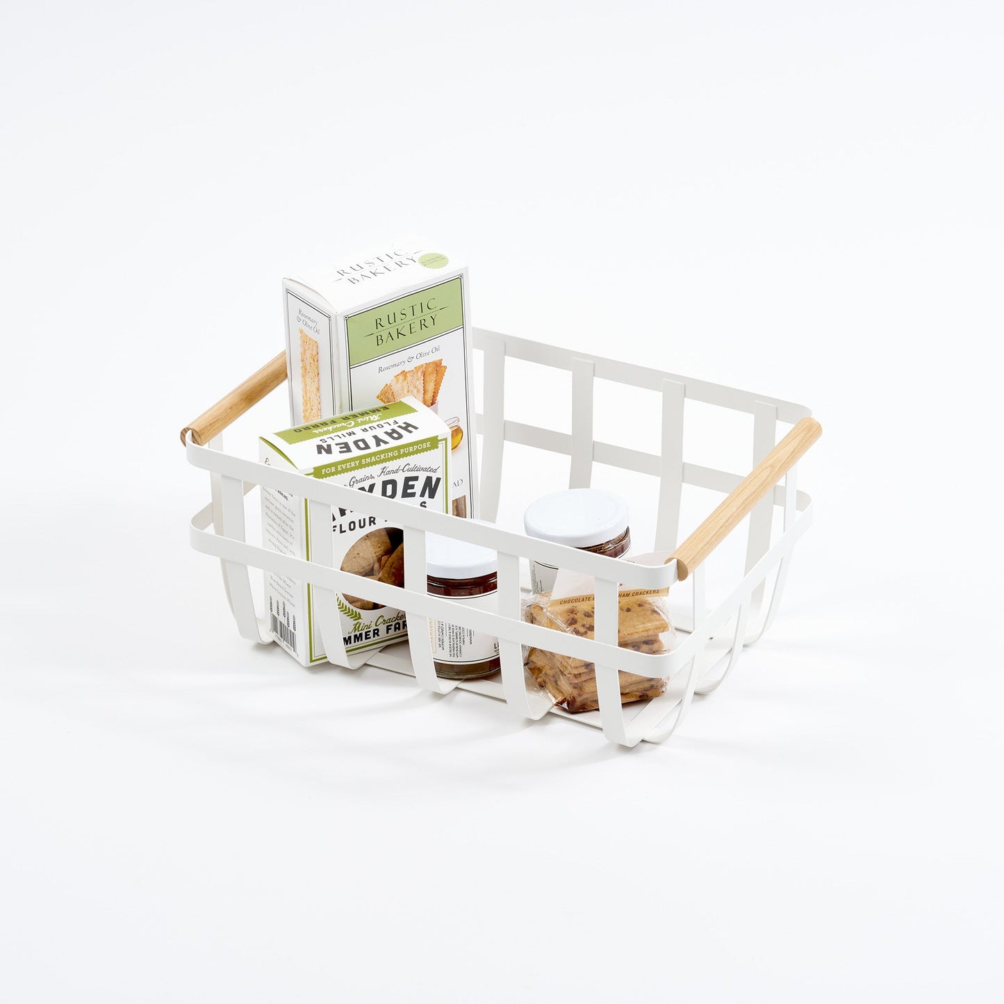 Steel & Wood Storage Basket - Laundry & Utility
