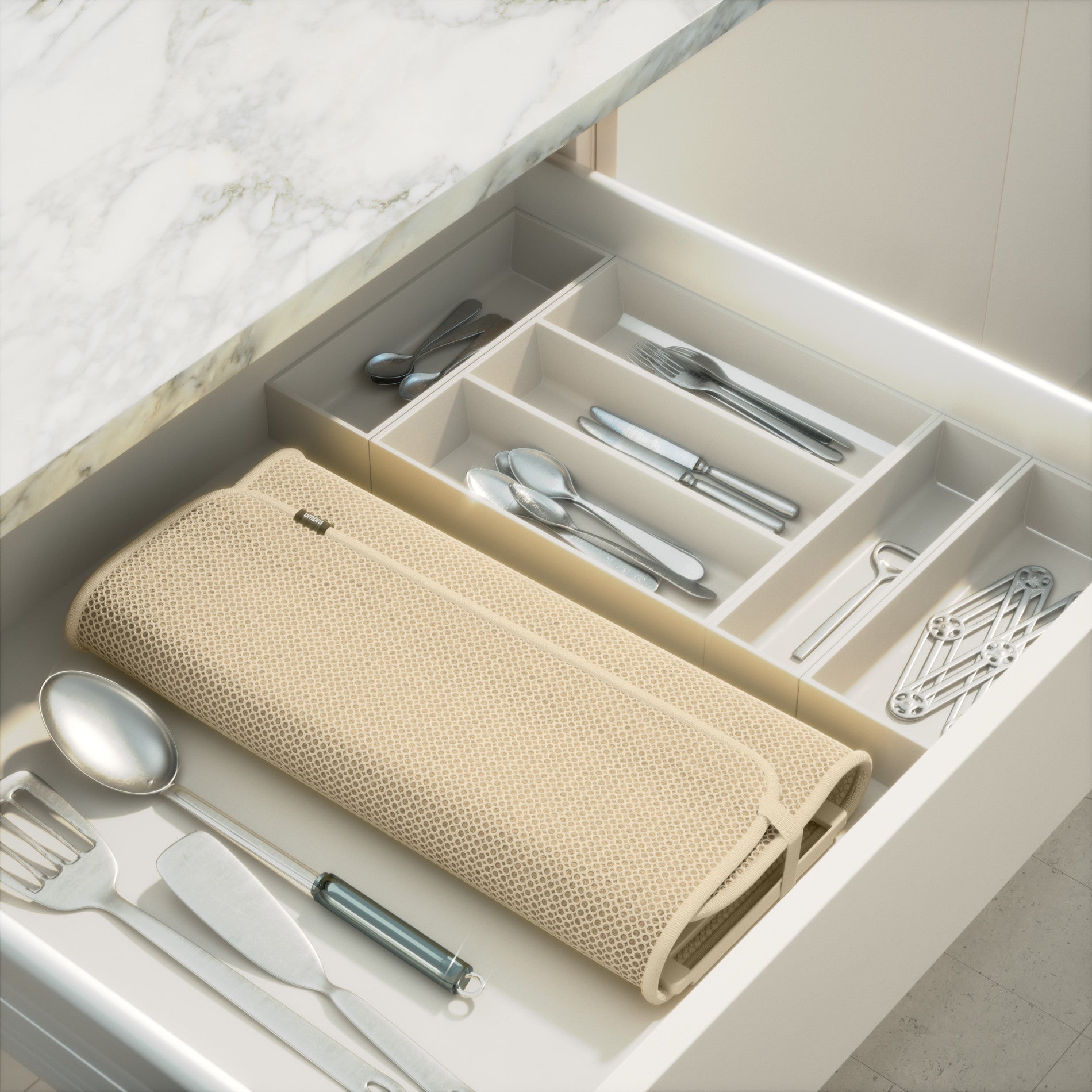 Foldable Dish Drying Rack with Mat - Kitchen Calm