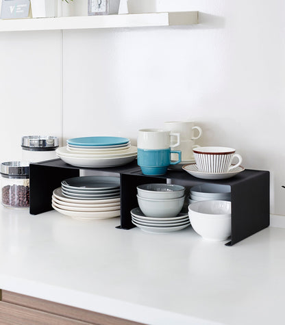Stackable Countertop Shelf Riser - Neat Corners