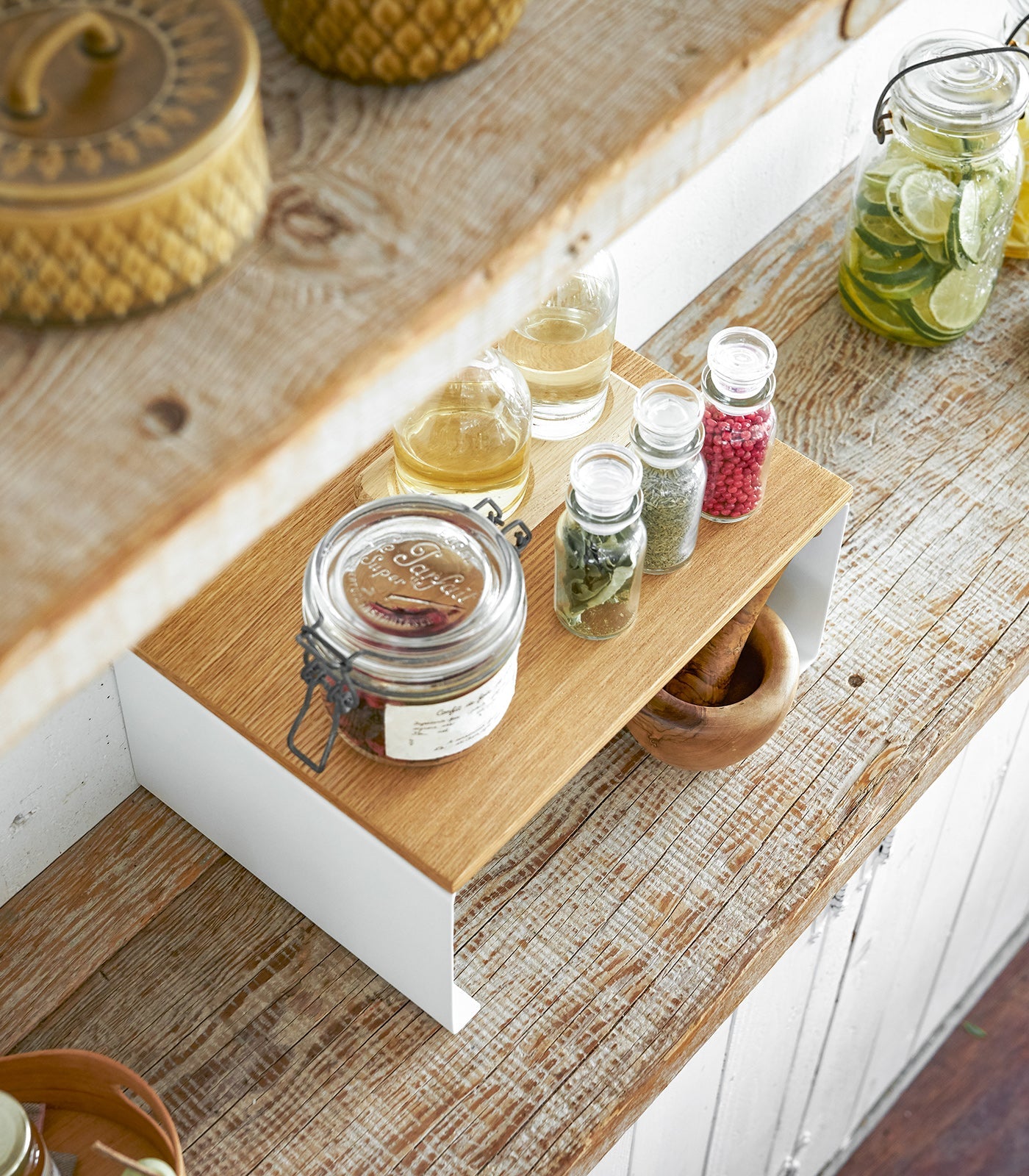Steel & Wood Stackable Countertop Shelf - Neat Corners