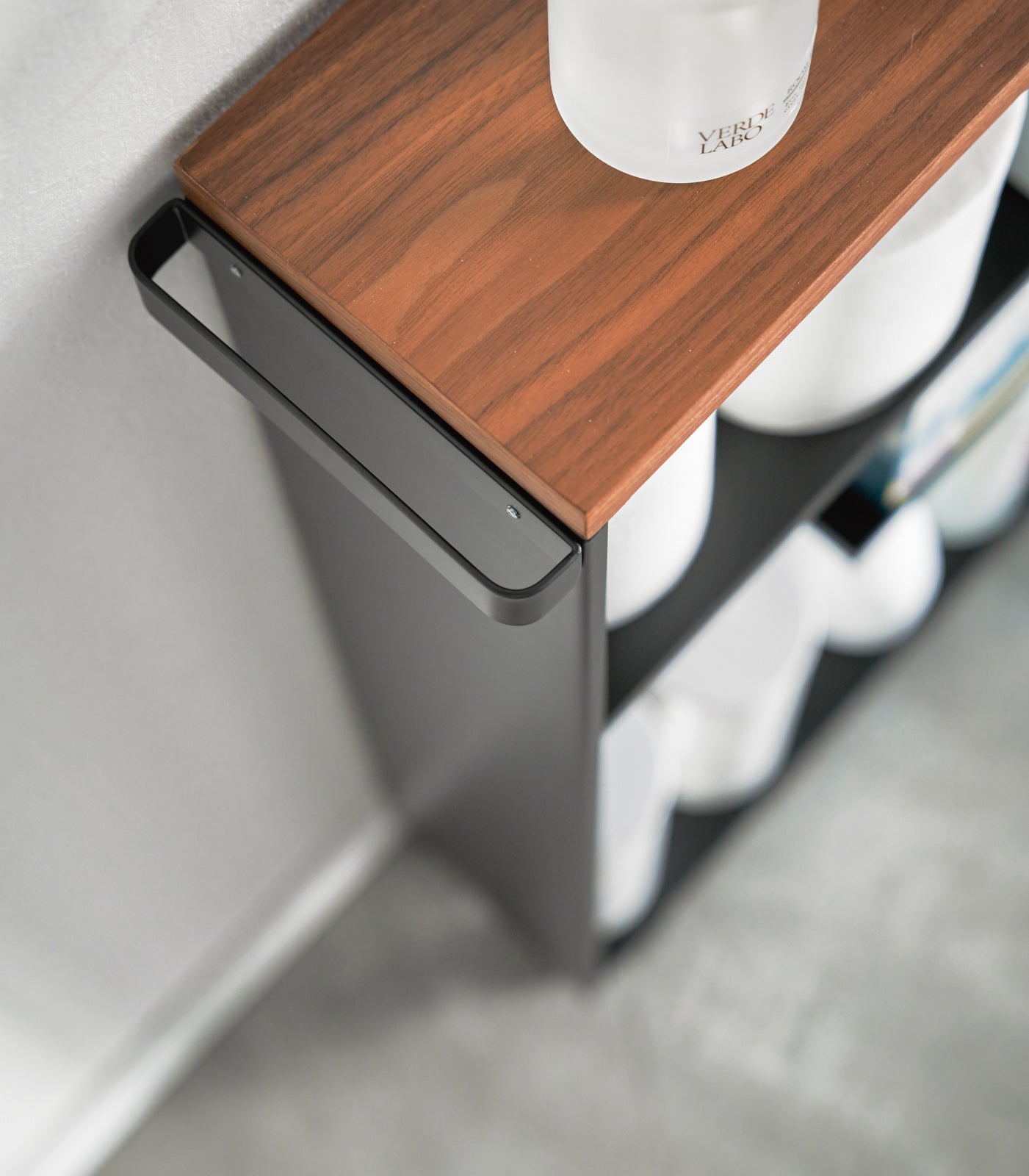 Slim Rolling Storage Cart with Wood Top - Kitchen Calm
