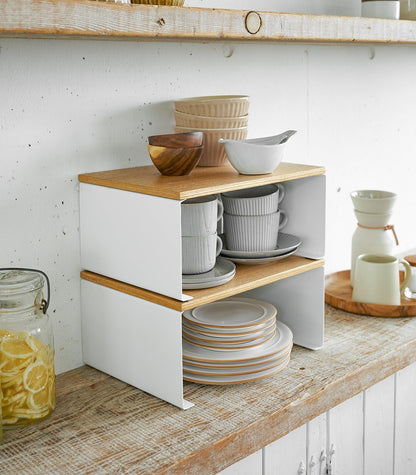 Steel & Wood Stackable Countertop Shelf - Neat Corners