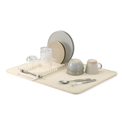 Foldable Dish Drying Rack with Mat - Kitchen Calm