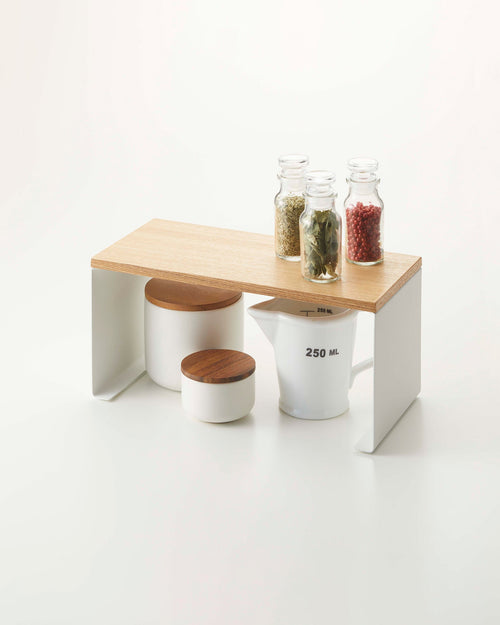 Steel & Wood Stackable Countertop Shelf - Neat Corners