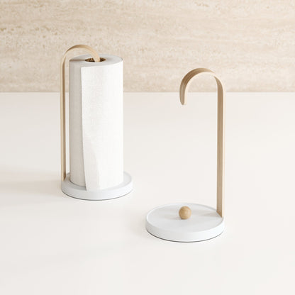 Wood-Accent Paper Towel Holder - Bathroom Reset