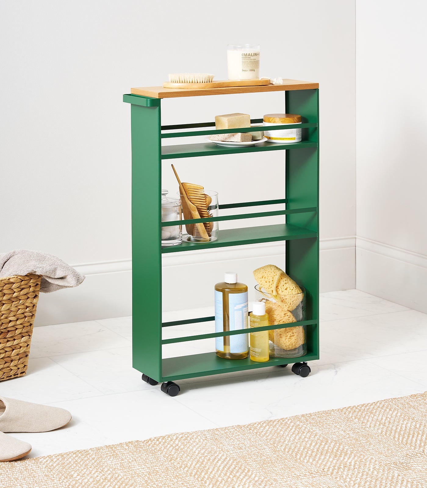 Tall Slim Rolling Storage Cart - Kitchen Calm