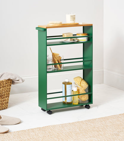 Tall Slim Rolling Storage Cart - Kitchen Calm