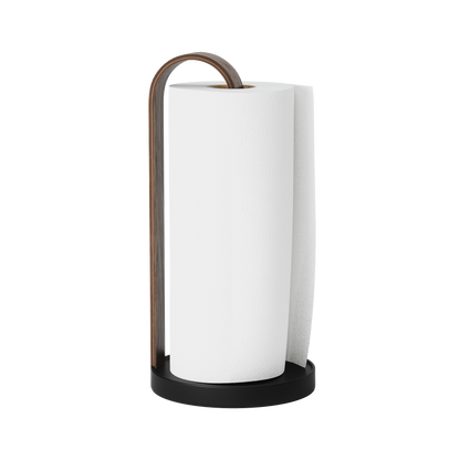Wood-Accent Paper Towel Holder - Bathroom Reset