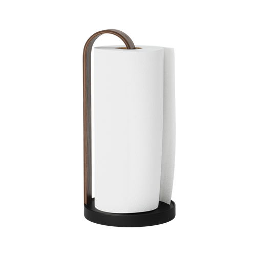 Wood-Accent Paper Towel Holder - Bathroom Reset