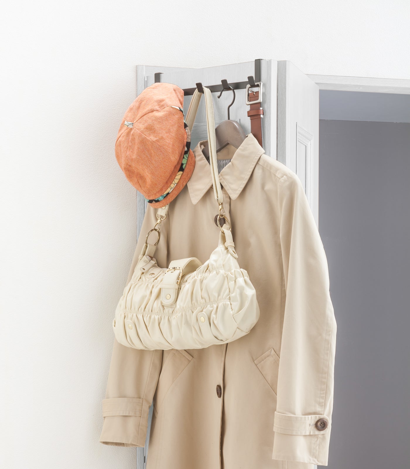 Wide Over-the-Door Hook Rack - Entryway Essentials
