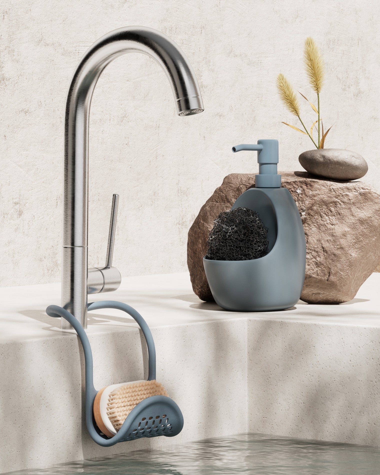 Soap Pump & Sponge Caddy - Bathroom Reset