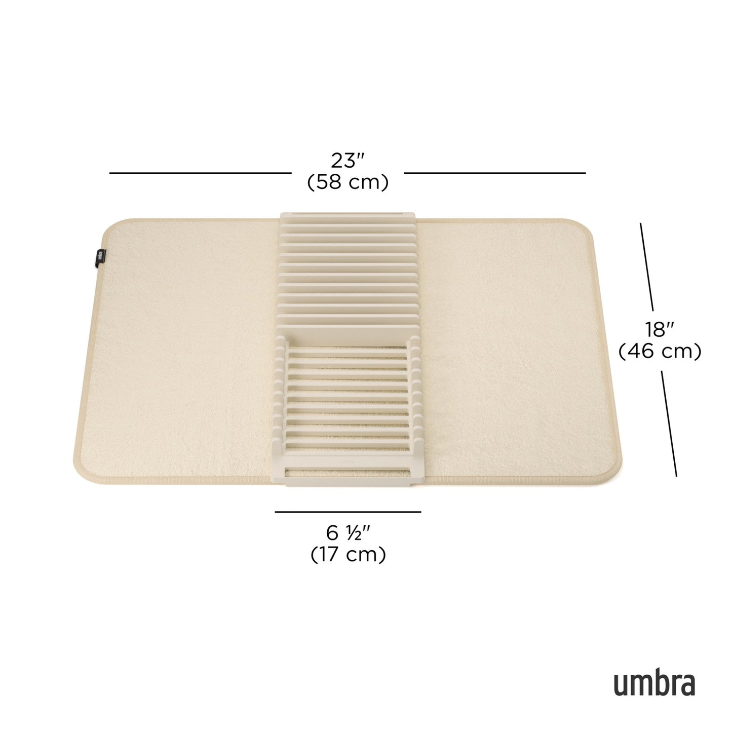 Foldable Dish Drying Rack with Mat - Kitchen Calm
