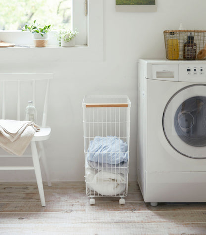 Rolling Wire Laundry Basket - Laundry & Utility