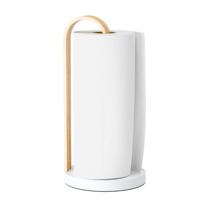Wood-Accent Paper Towel Holder - Bathroom Reset