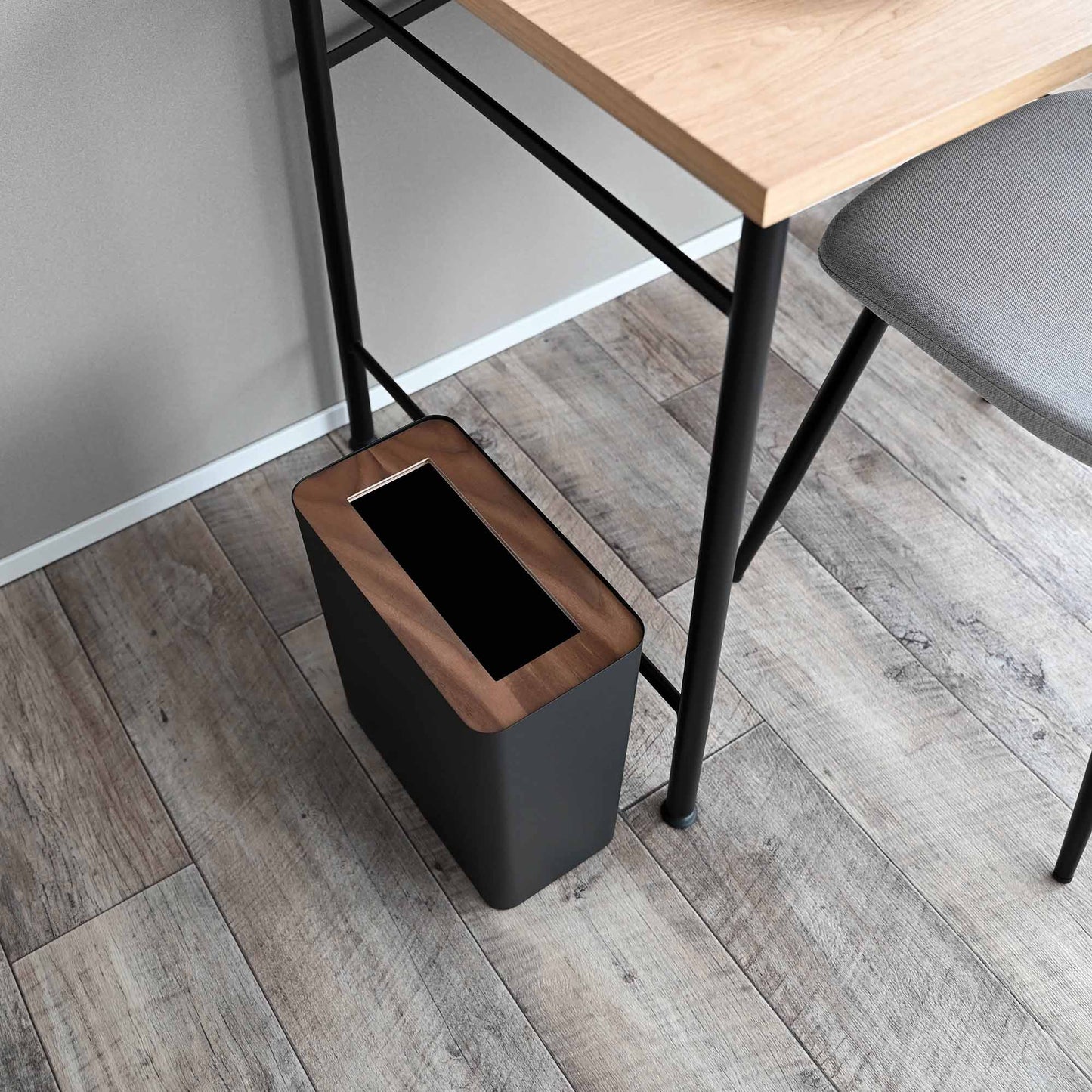 Rectangle Steel & Wood Trash Can - Neat Corners