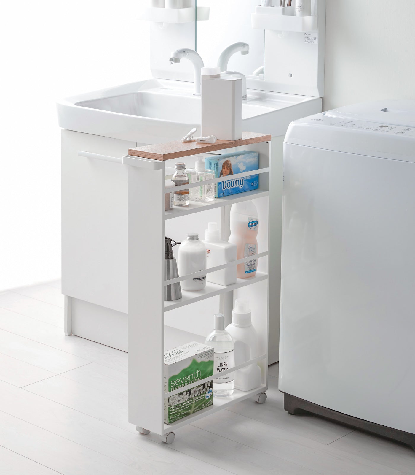 Tall Slim Rolling Storage Cart - Kitchen Calm