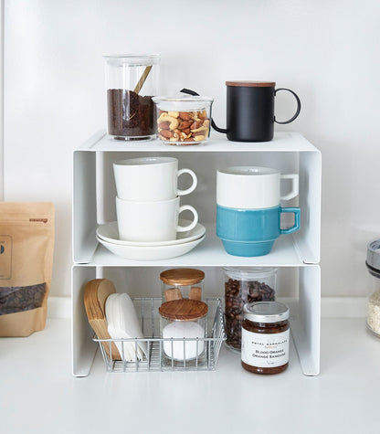 Stackable Countertop Shelf Riser - Neat Corners