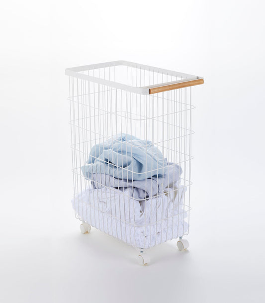 Rolling Wire Laundry Basket - Laundry & Utility