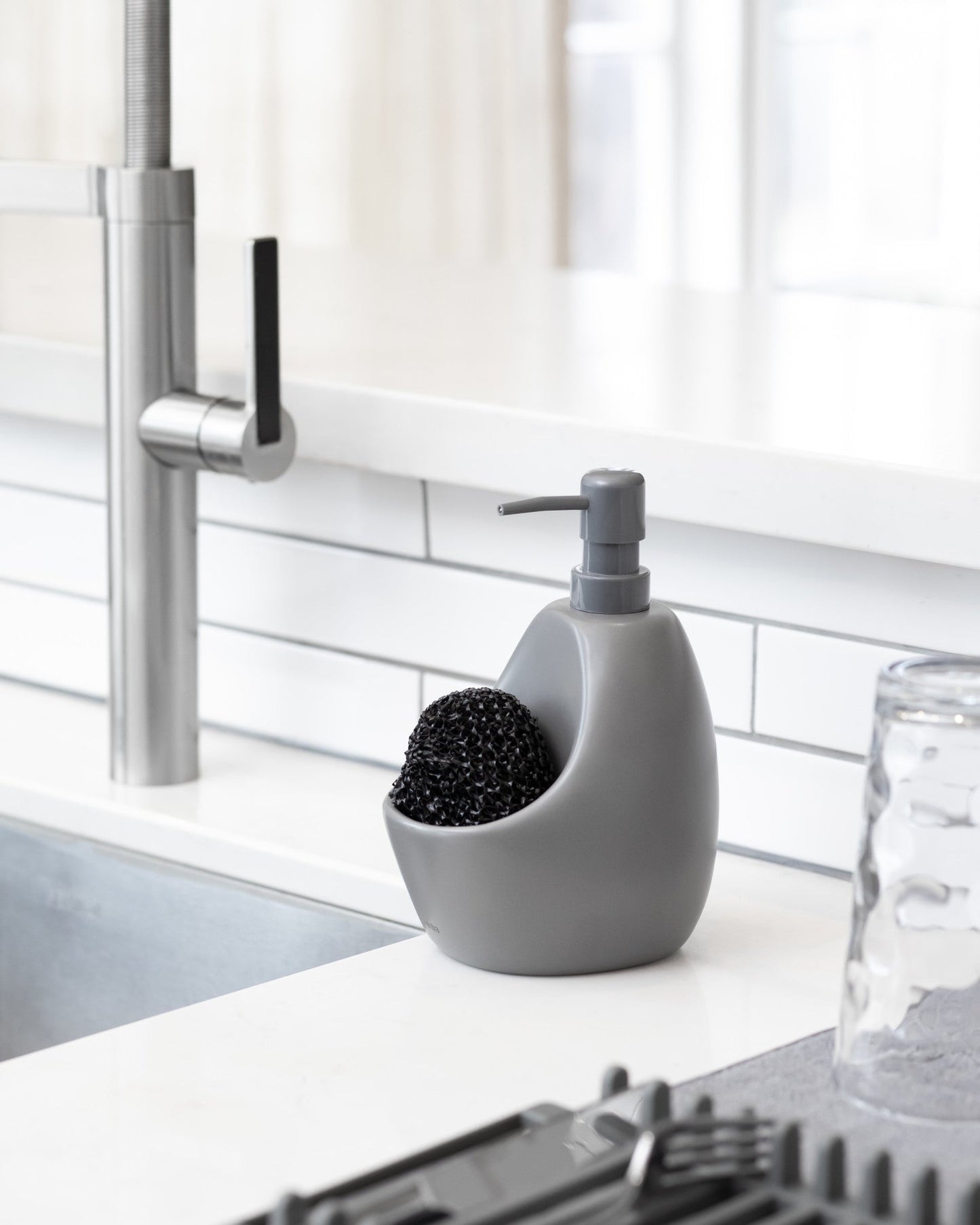 Soap Pump & Sponge Caddy - Bathroom Reset