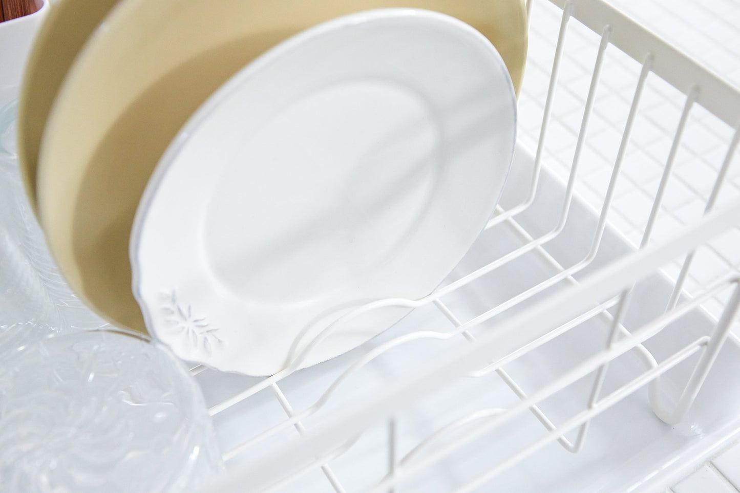 Steel & Wood Dish Drying Rack - Kitchen Calm