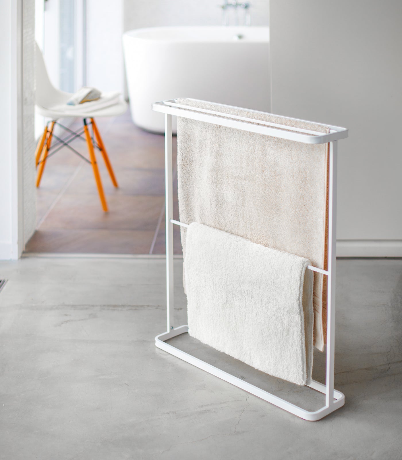 Freestanding Bath Towel Hanger - Bathroom Reset