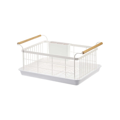 Steel & Wood Dish Drying Rack - Kitchen Calm