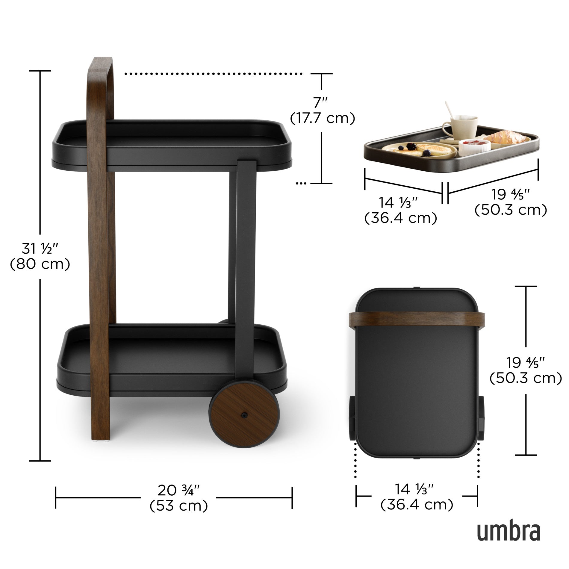 Bar & Storage Cart - Kitchen Calm