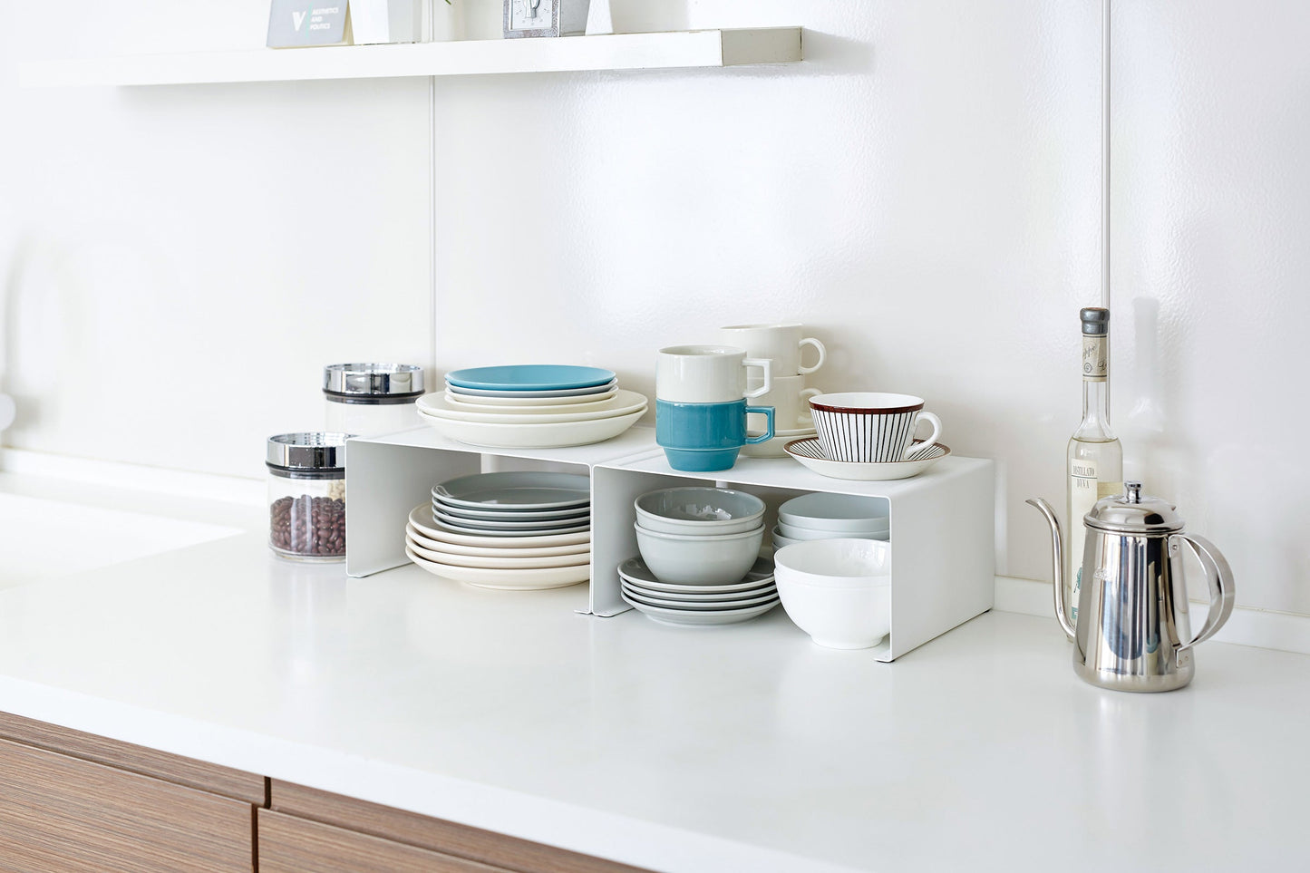 Stackable Countertop Shelf Riser - Neat Corners