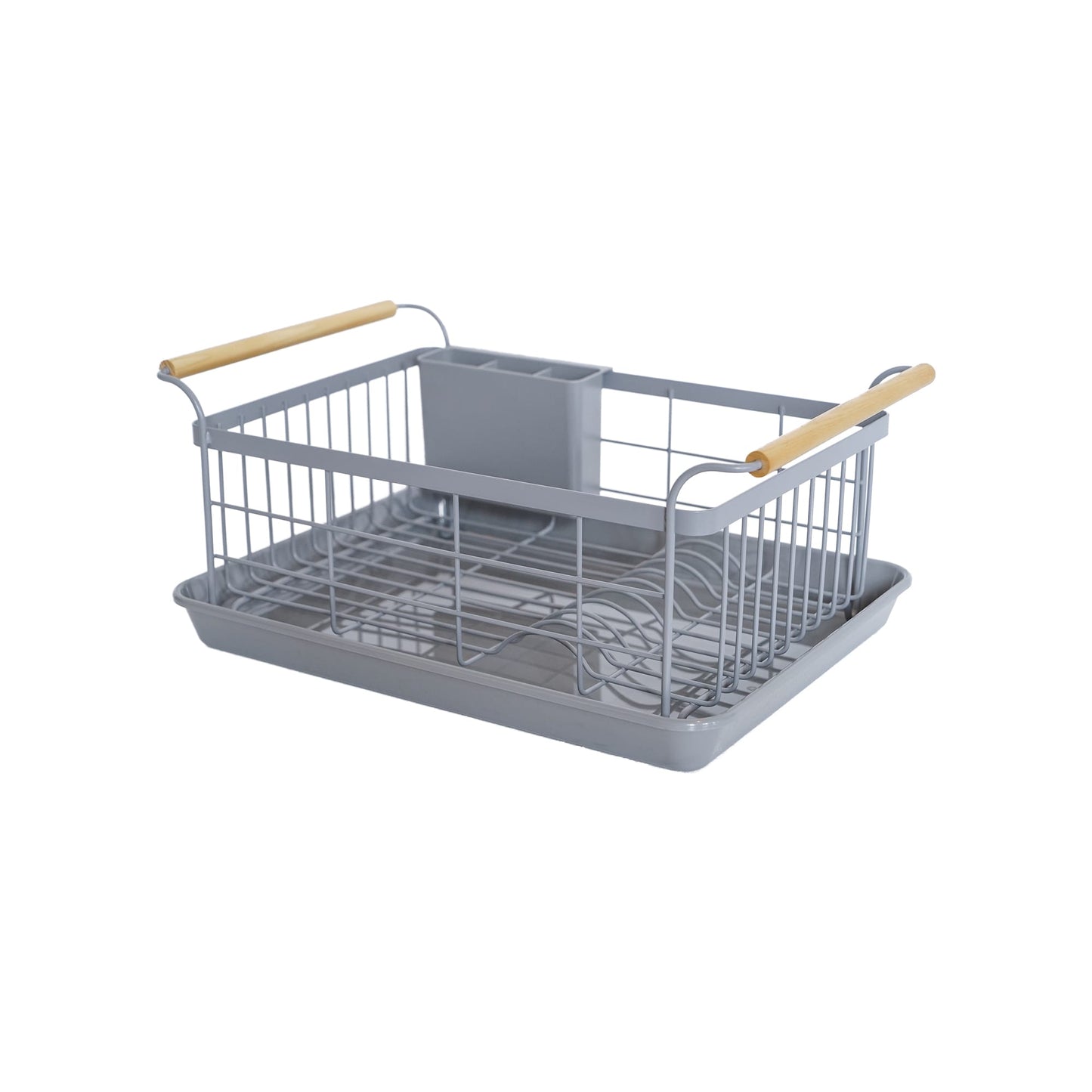 Steel & Wood Dish Drying Rack - Kitchen Calm